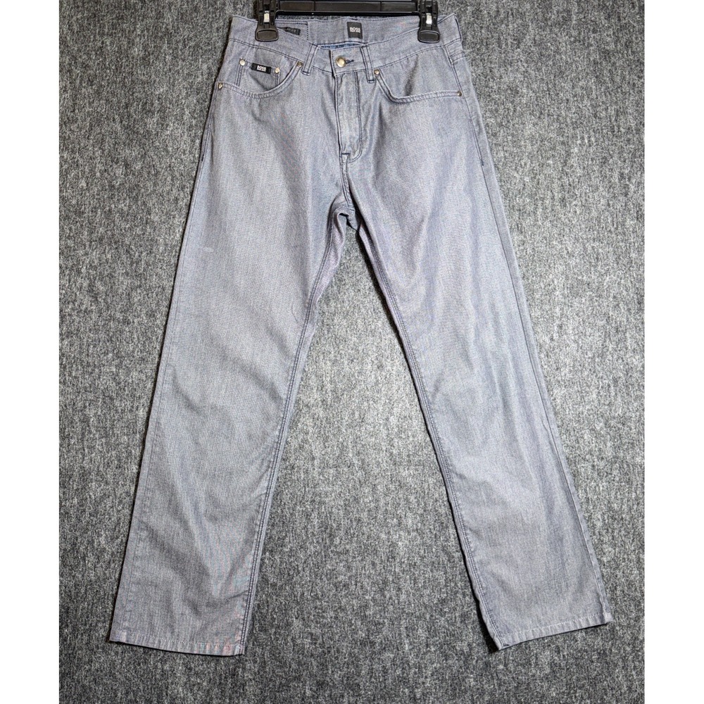 Hugo Boss Mens Blue Jeans Regular Fit Pants Size 31/34(29) Black Label